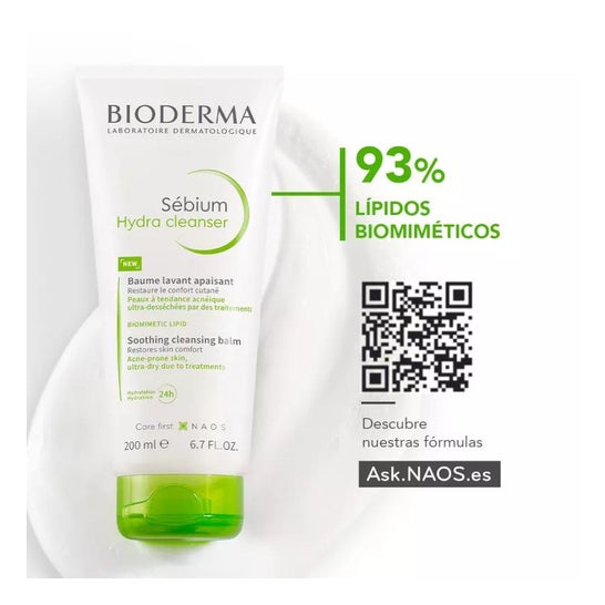 Bioderma Sébium Hydra Cleanser Bálsamo Limpiador Calmante 200ml