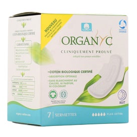 Organyc Compresas Gruesas Flux Extra Noche 7uds