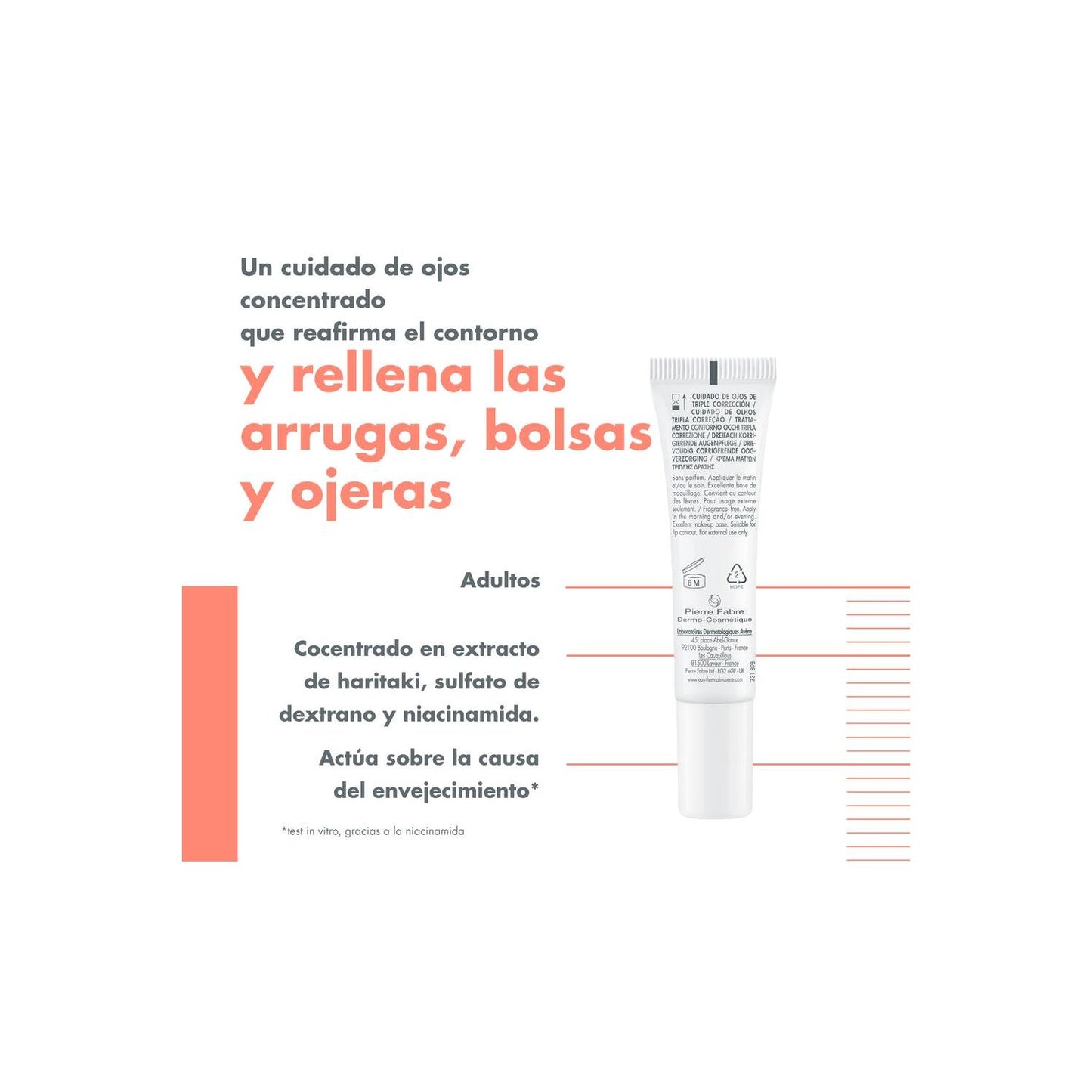 Avène Hyaluron Activ B3 Cuidado de Ojos Triple Corrección 15ml