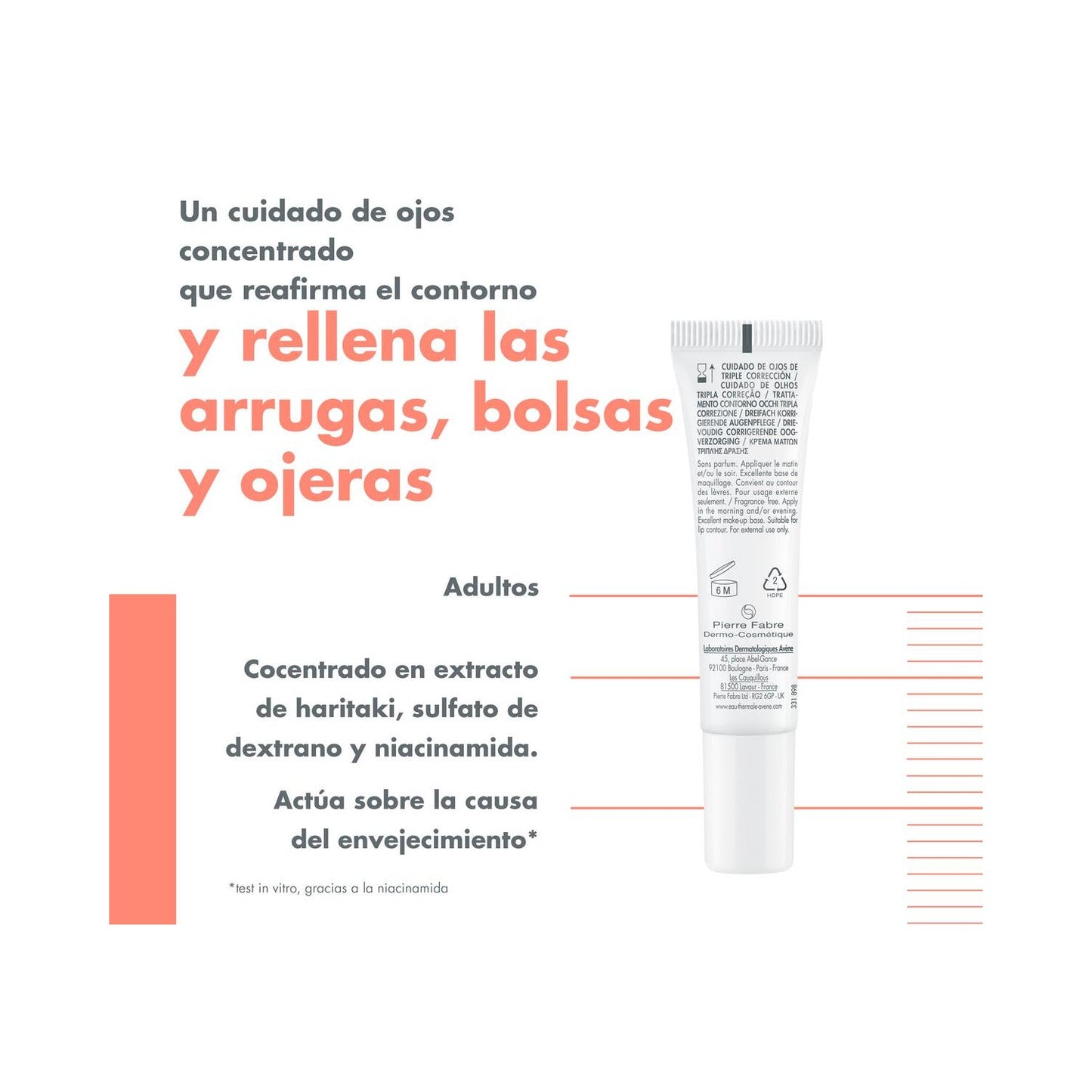 Avène Hyaluron Activ B3 Cuidado de Ojos Triple Corrección 15ml