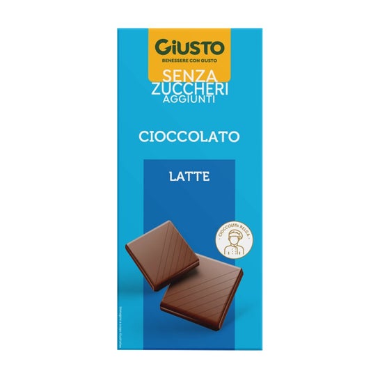 Giusto Barrita de Chocolate con Leche sin Azúcar 85g