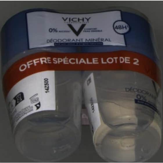Vichy Desodorante Mineral 48h Roll-on 2x50ml