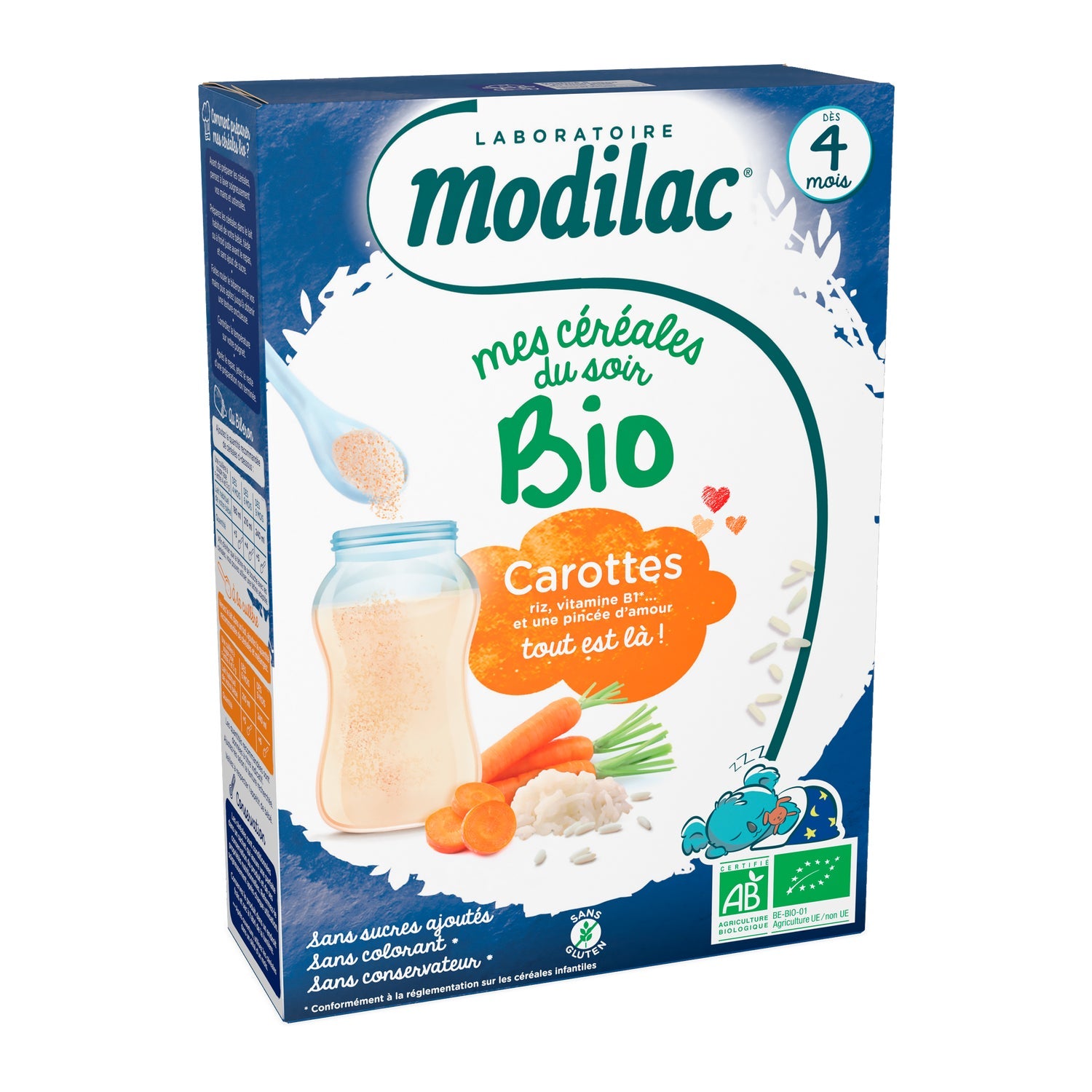 Zanahorias orgánicas Modilac Mes Céréales Du Soir 250 g