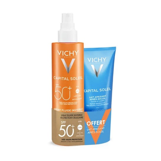 Vichy Pack Capital Soleil Spray Fluido SPF50+ 200ml + Leche After Sun 100ml