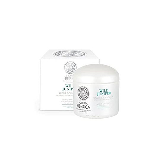 Natura Siberica Exfoliante corporal reparador, enebro silvestre 370 ml
