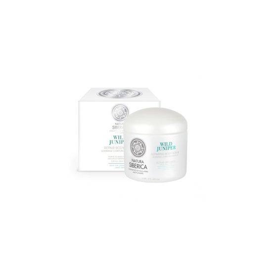 Natura Siberica Exfoliante corporal reparador, enebro silvestre 370 ml