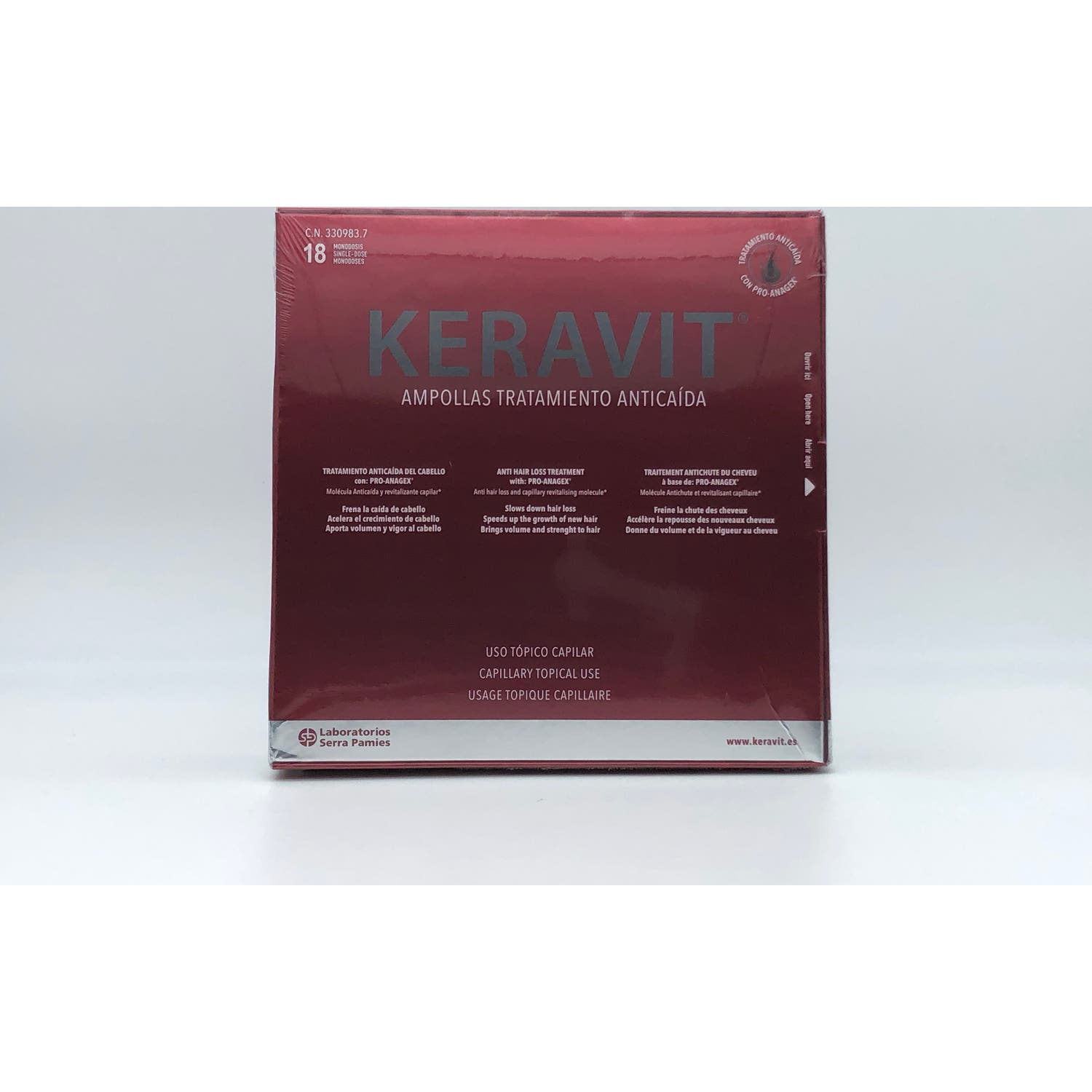 Keravit Ampollas Tratamiento Anticaída 18uds