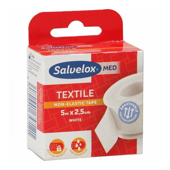 Salvelox esparadrapo téxtil blanco 5mx2 5 cm 1 ud