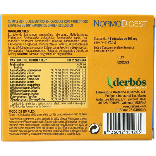 Derbos NormoDigest 45cáps