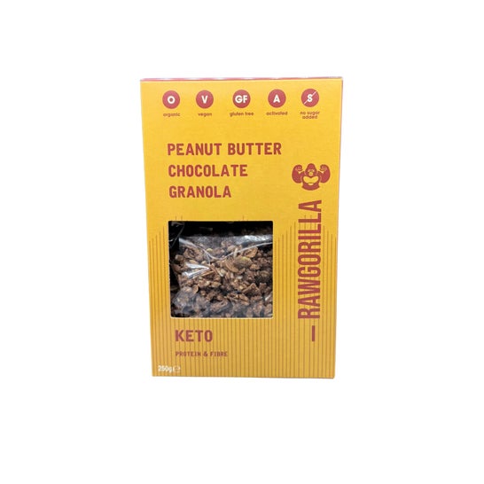 Raw Gorilla Granola Keto Crema de Cacahuetes y Chocolate 250 g