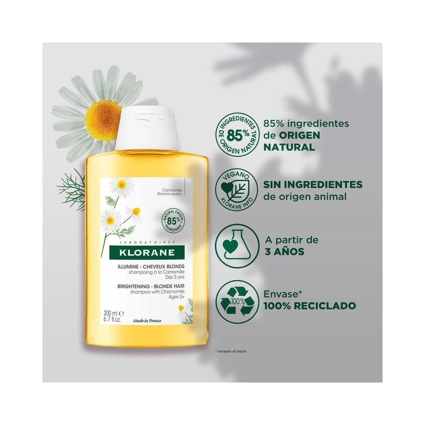 Klorane Champú a la Camomila 200ml