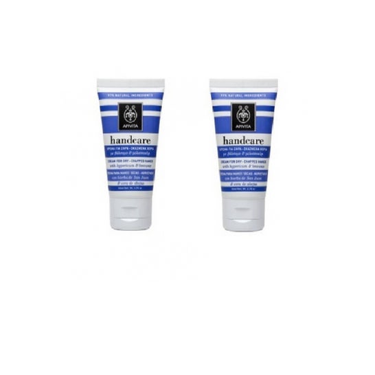 Apivita Crema De Manos Duplo Hipérico Y Cera De Abeja 2x50ml