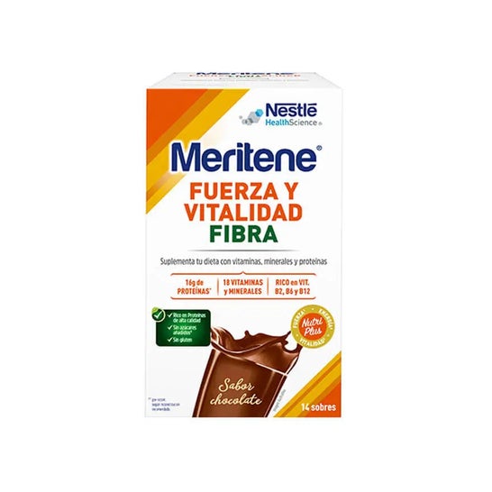 Meritene Fuerza y Vitalidad Fibra Chocolate 14 sobres