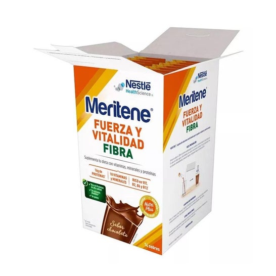 Meritene Fuerza y Vitalidad Fibra Chocolate 14 sobres