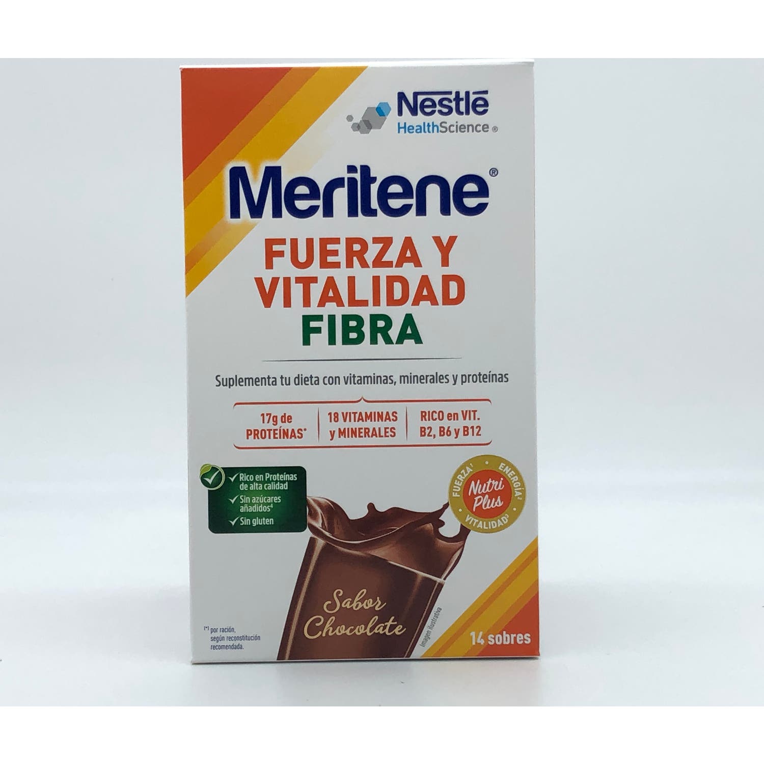 Meritene Fuerza y Vitalidad Fibra Chocolate 14 sobres