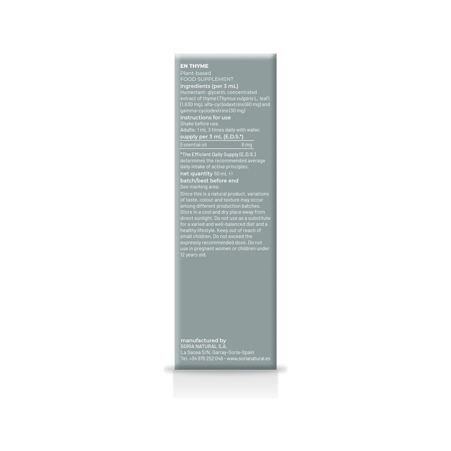 Extracto Tomillo Xxi 50 Ml Soria Natural