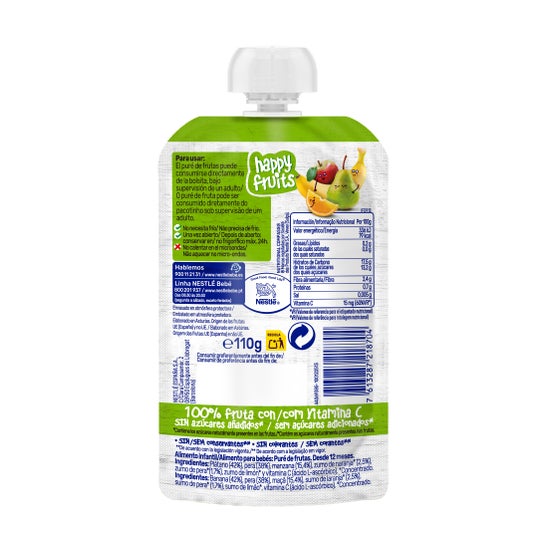 Nestlé Saqueta Happy Fruits Frutas Várias 110g
