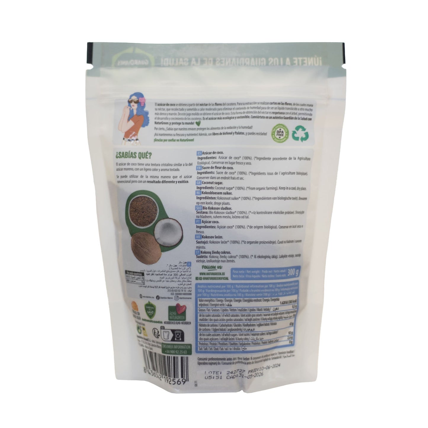 NaturGreen Azúcar de Coco Bio 300g