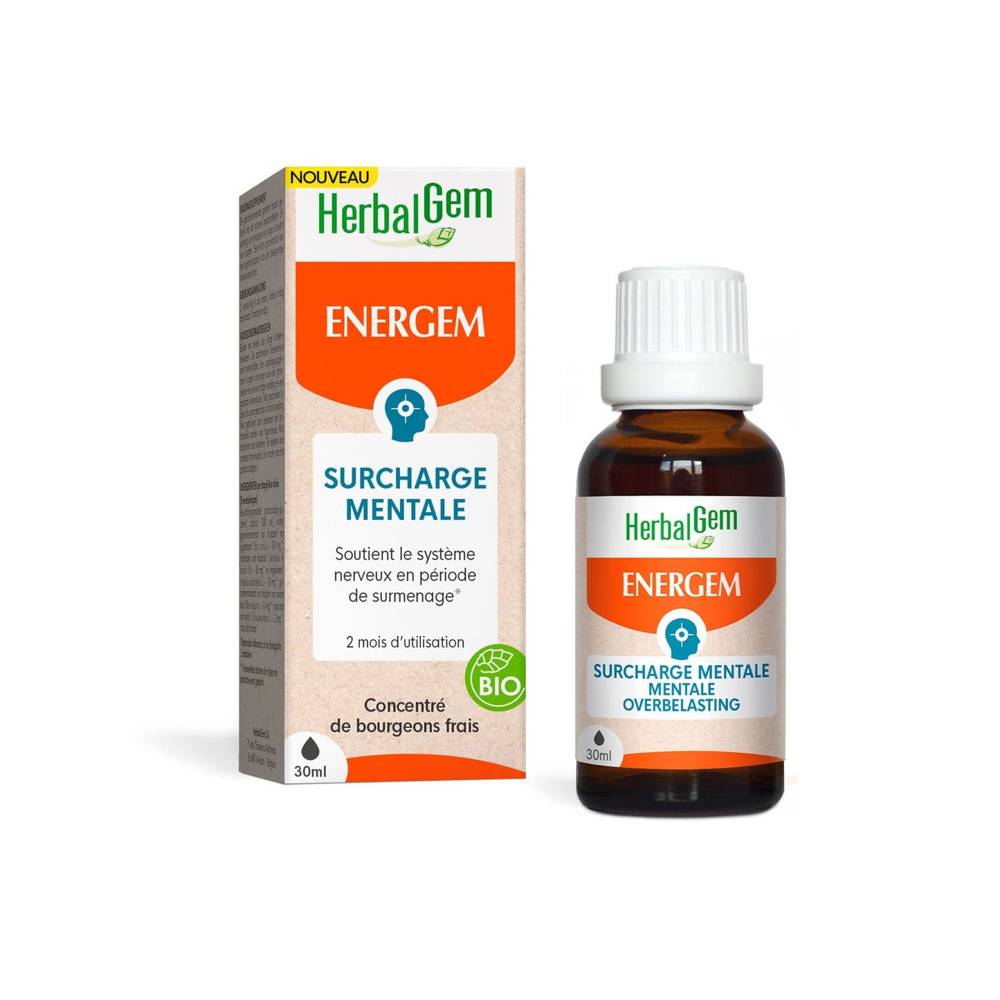 Herbalgem Energem Sobrecarga Mental Bio 30 ml