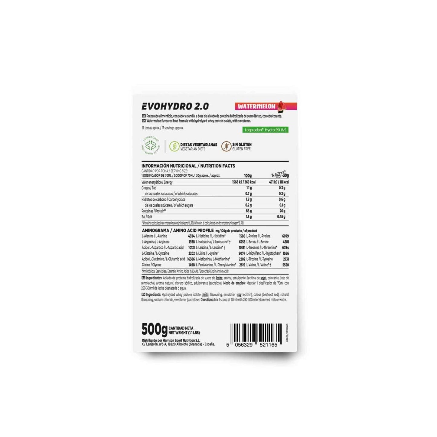 HSN Evohydro 2.0 Hydro Whey Sandía 500g