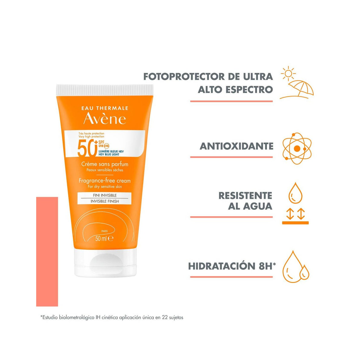 Avène Crema Sin Perfume SPF50+ 50ml