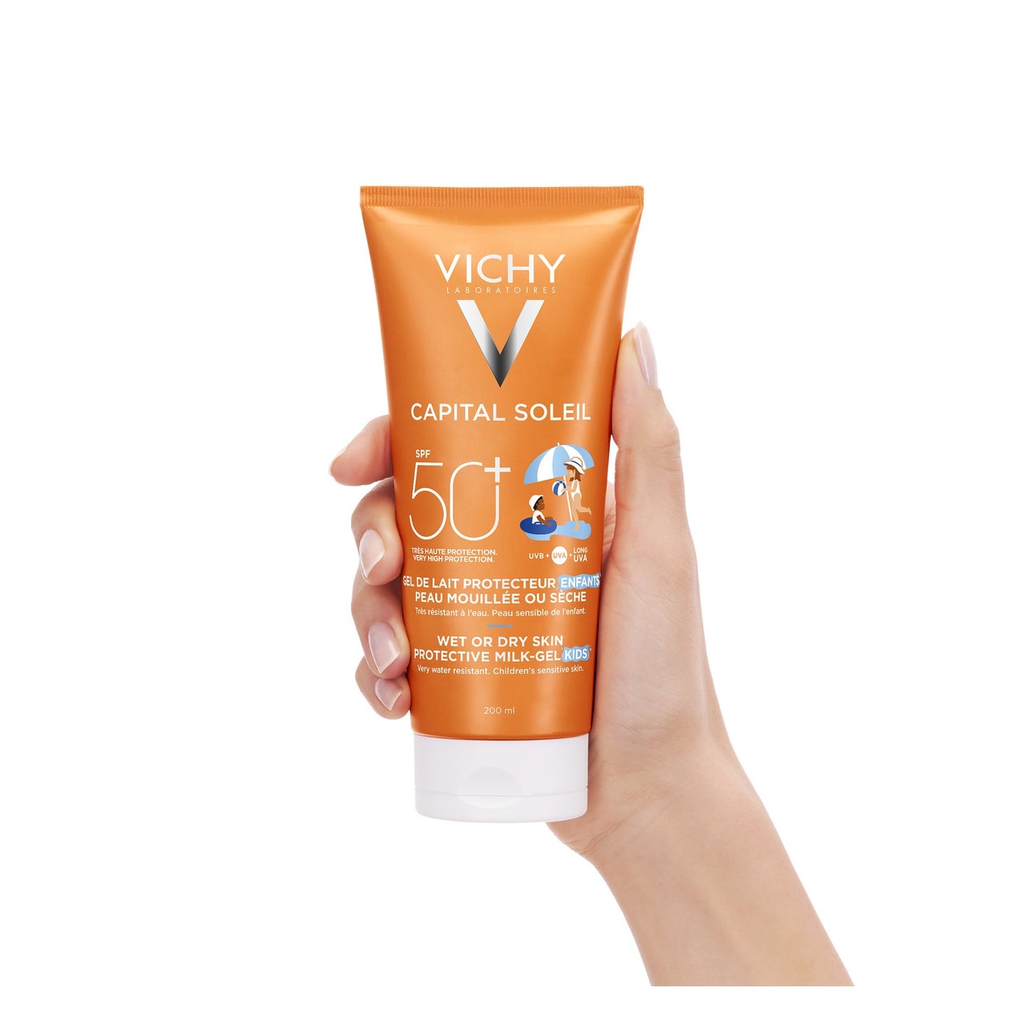 Vichy Capital Soleil Leche-Gel Wet or Dry Skin para Niños SPF50+ 200ml