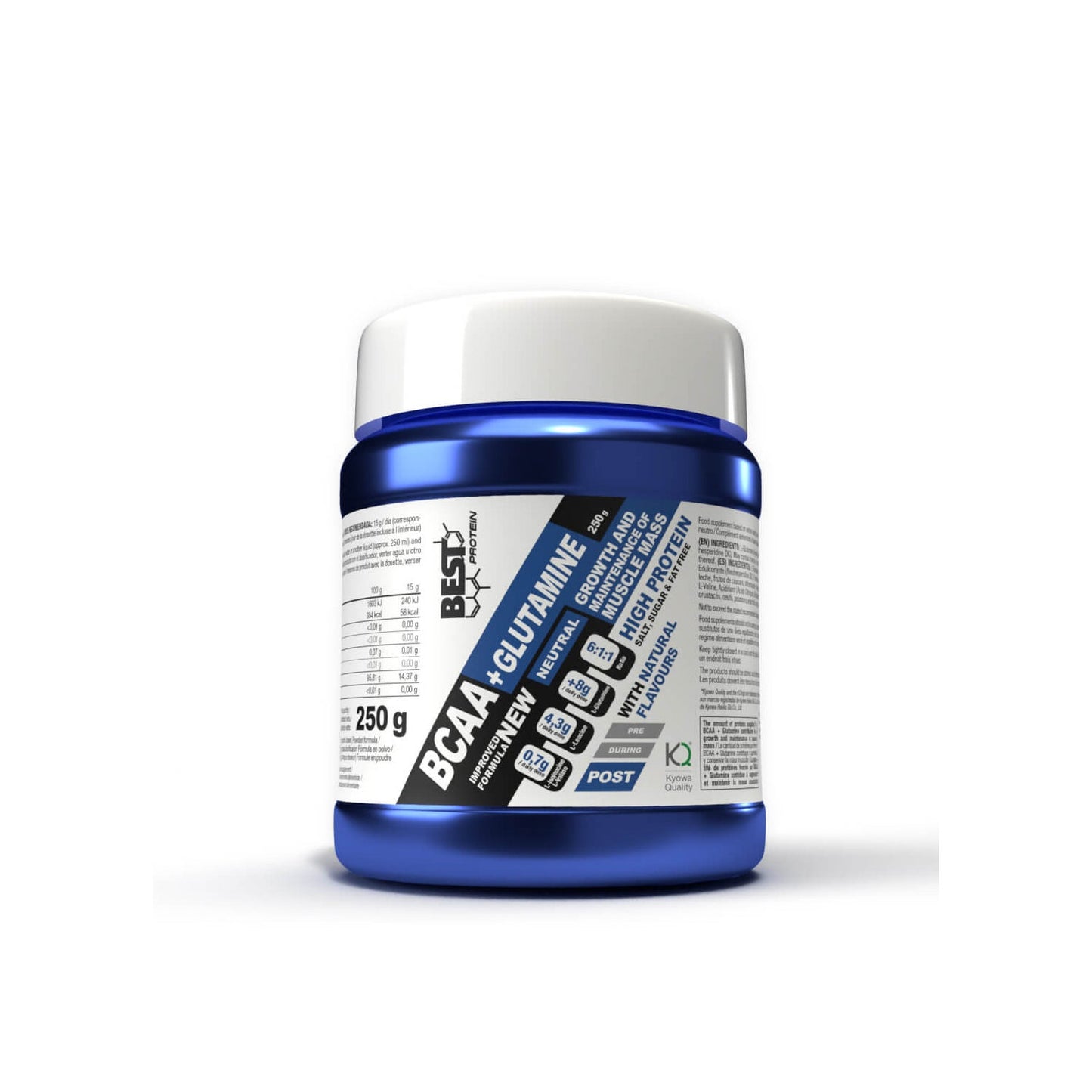 Best Protein BCAA+ Glutamina 6.1.1 sin sabor 250g