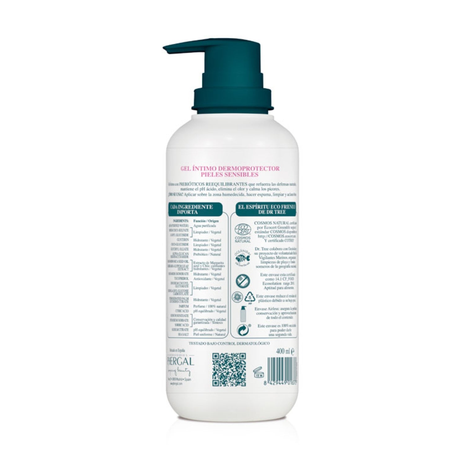 Dr Tree Gel Íntimo Dermoprotector Hipoalergénico Sensible 400ml
