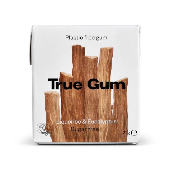 True Gum Chicles Regaliz Eucalipto Sin Plásticos 21 g
