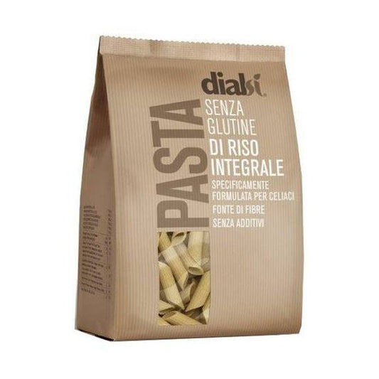 Dialsís Macarrones Arroz Integral sin Gluten Vegan 400g