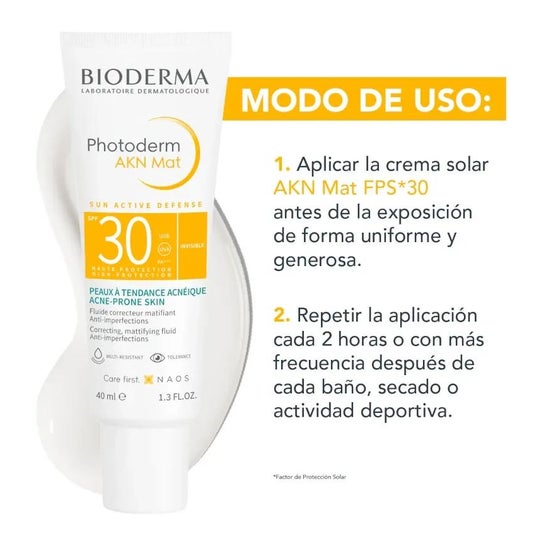 Bioderma Photoderm AKN MAT Fluido SPF30 40ml