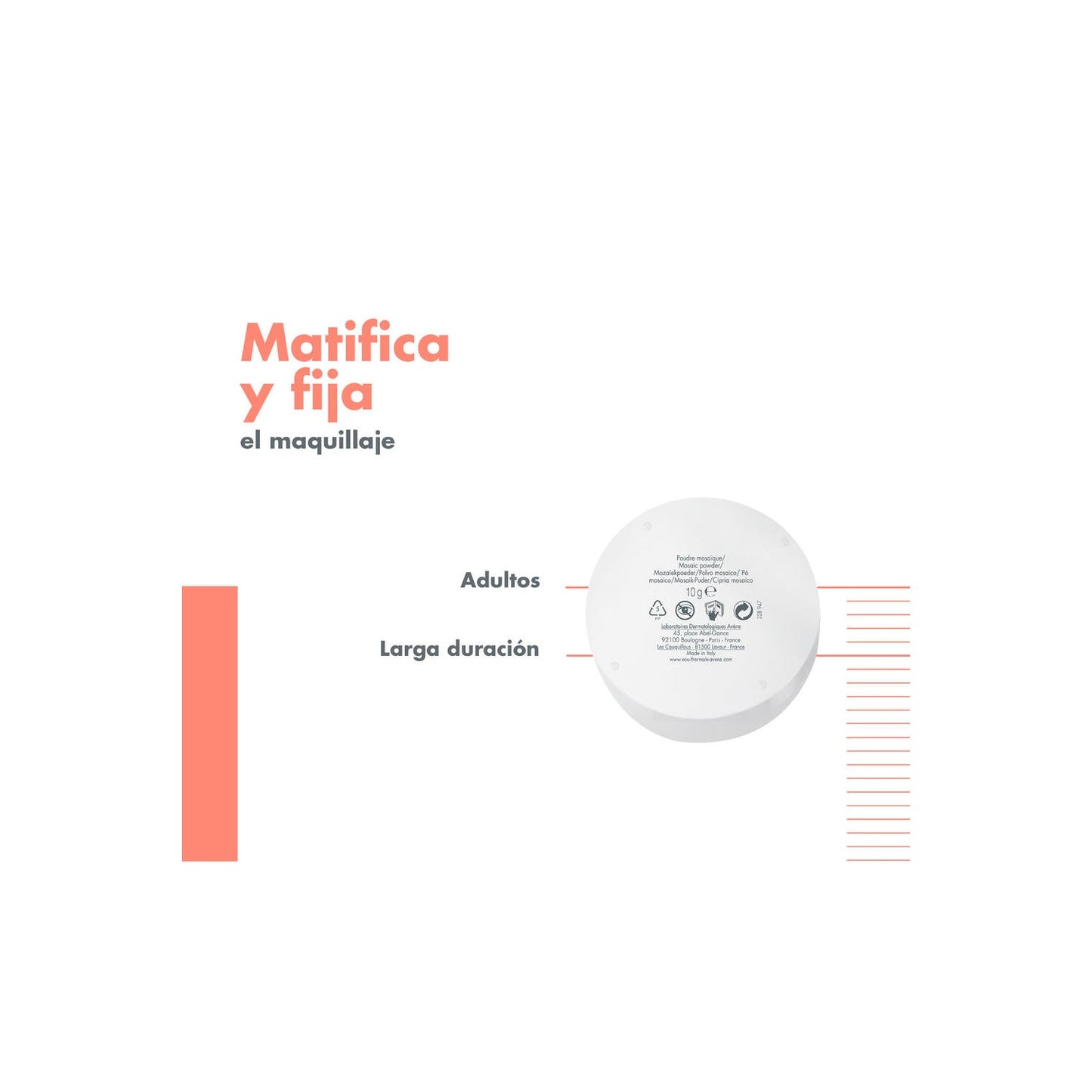 Avène Couvrance Polvos mosaico Translúcido 10g