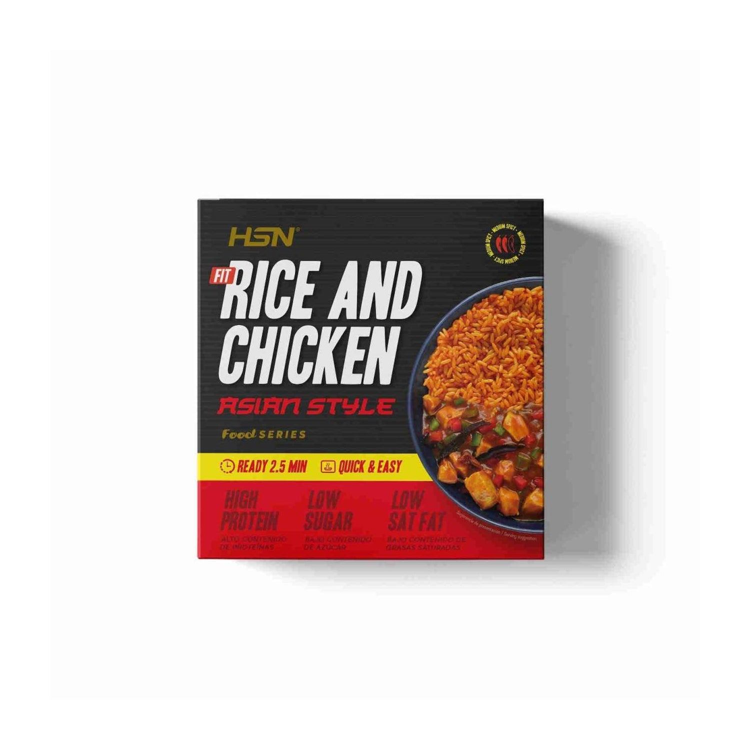HSN Plato Preparado Estilo Fit Arroz con Pollo en Salsa Estilo Asiática 420 g