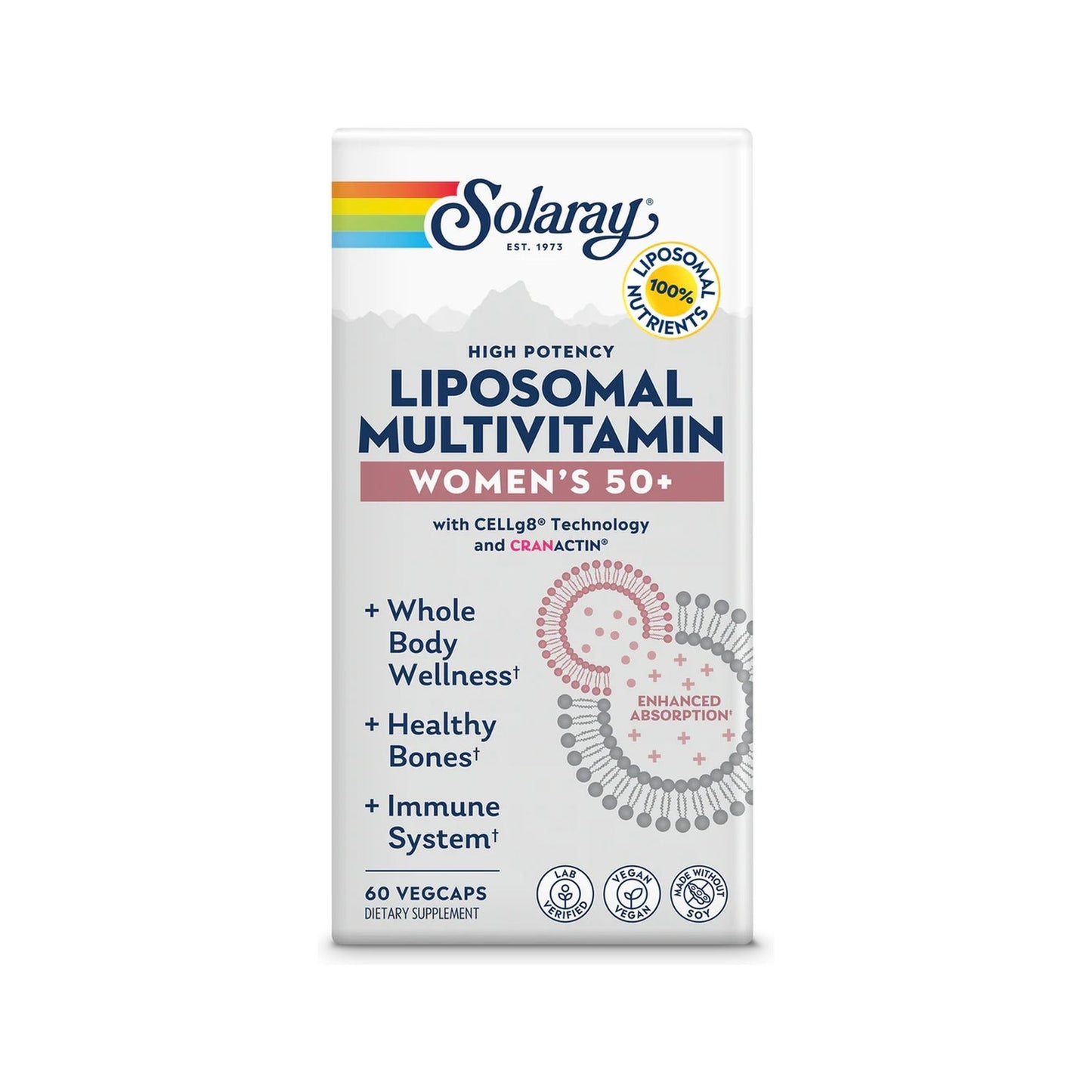 Solaray Liposomal Multivitamin Mujer +50 60caps