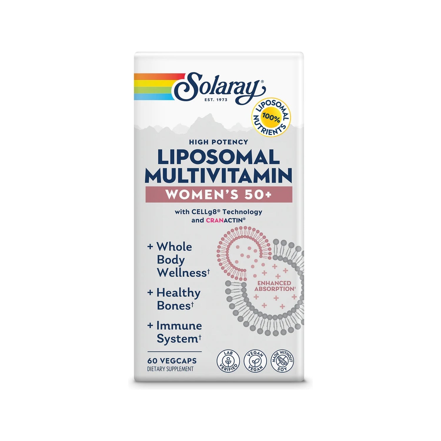 Solaray Liposomal Multivitamin Mujer +50 60caps