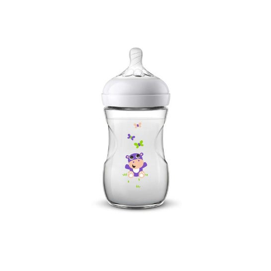 Avent Biberón Natural +1 M Hippo 260 ml