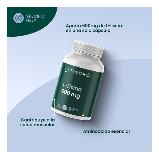 DocMorris L-Lisina 600mg 60caps (Caducidad inferior a 6 meses)