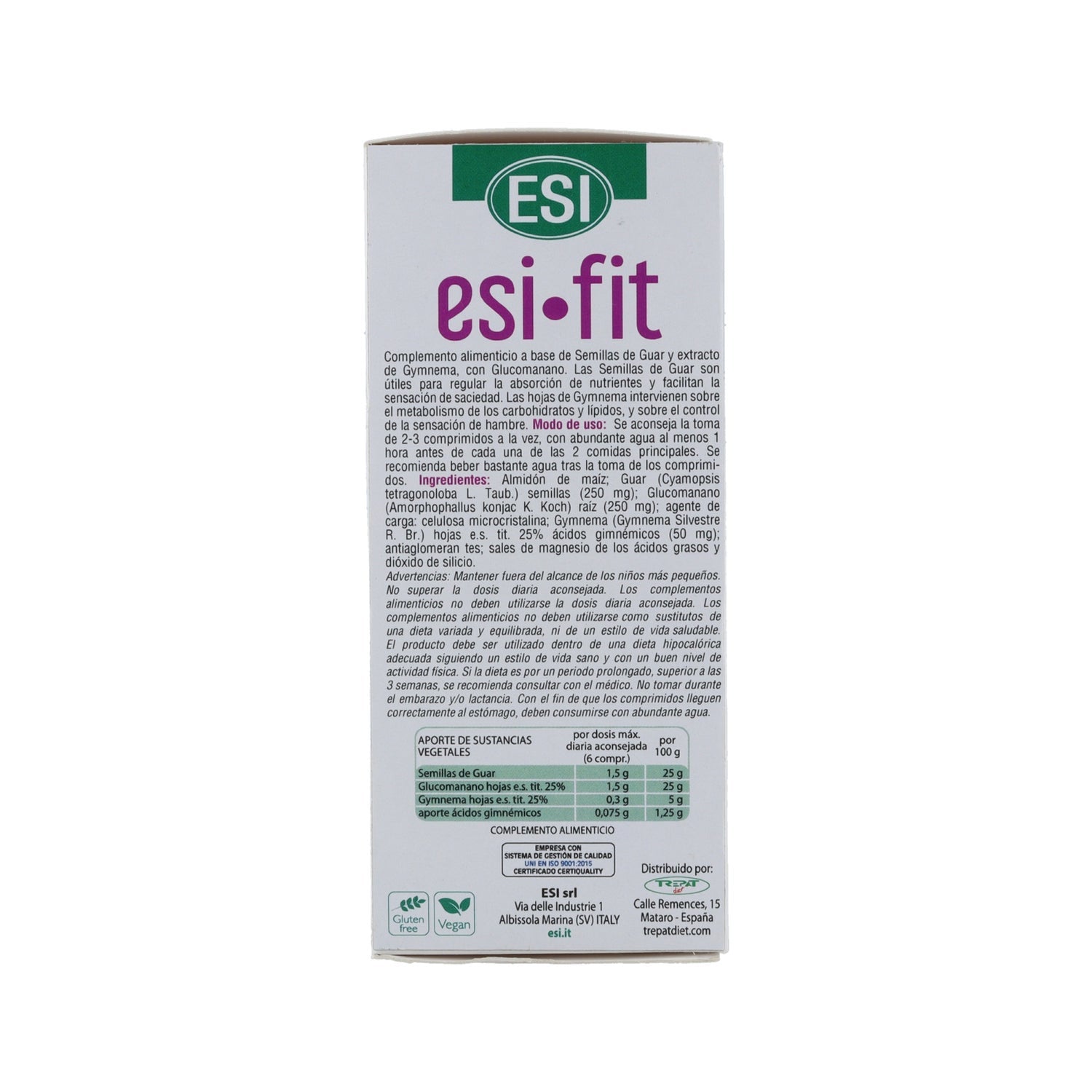 ESI Fit Control del Apetito 180comp