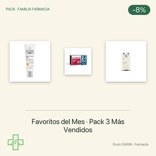 Pack con los 3 productos más vendidos de la farmacia