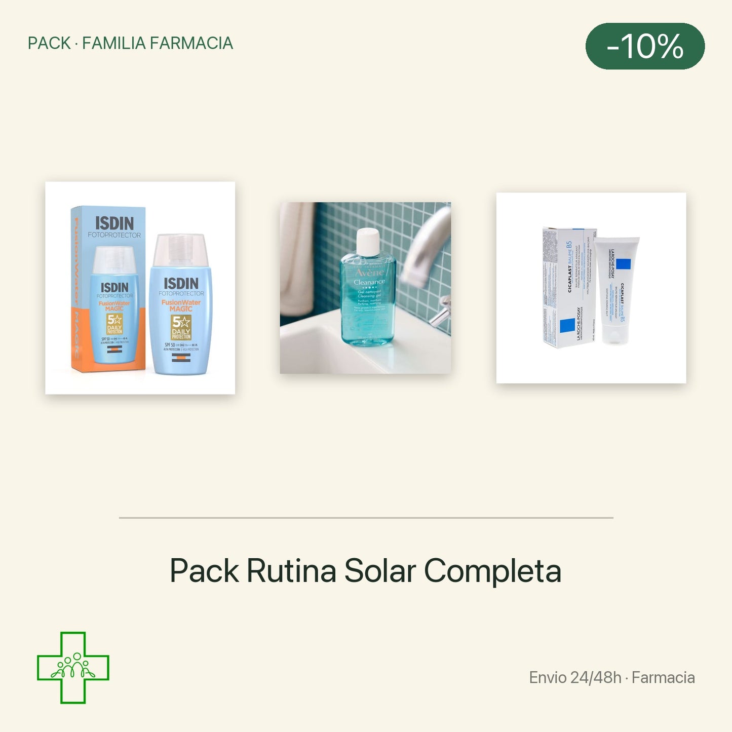 Pack rutina solar completa: protección, limpieza y reparación