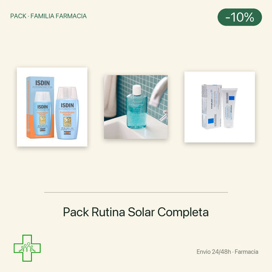 Pack rutina solar completa: protección, limpieza y reparación